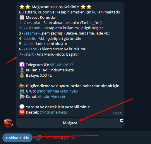 Telegram Botu Anasayfa