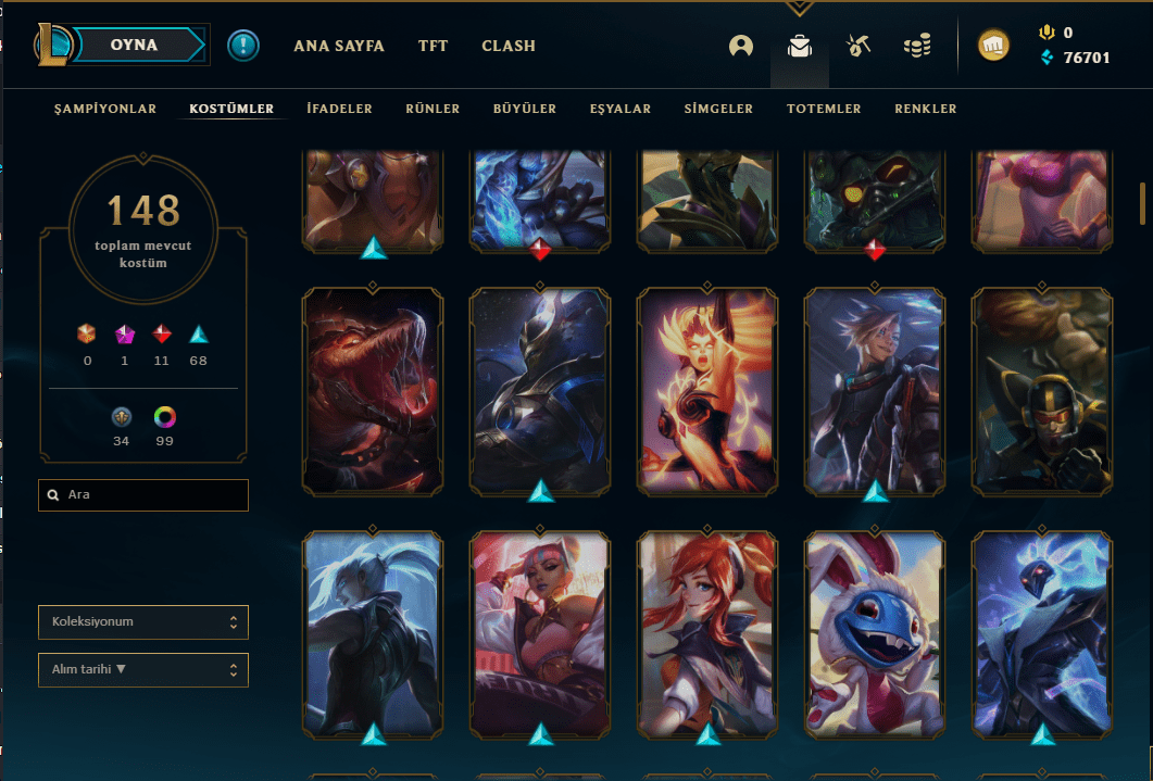 LoL kostümleri