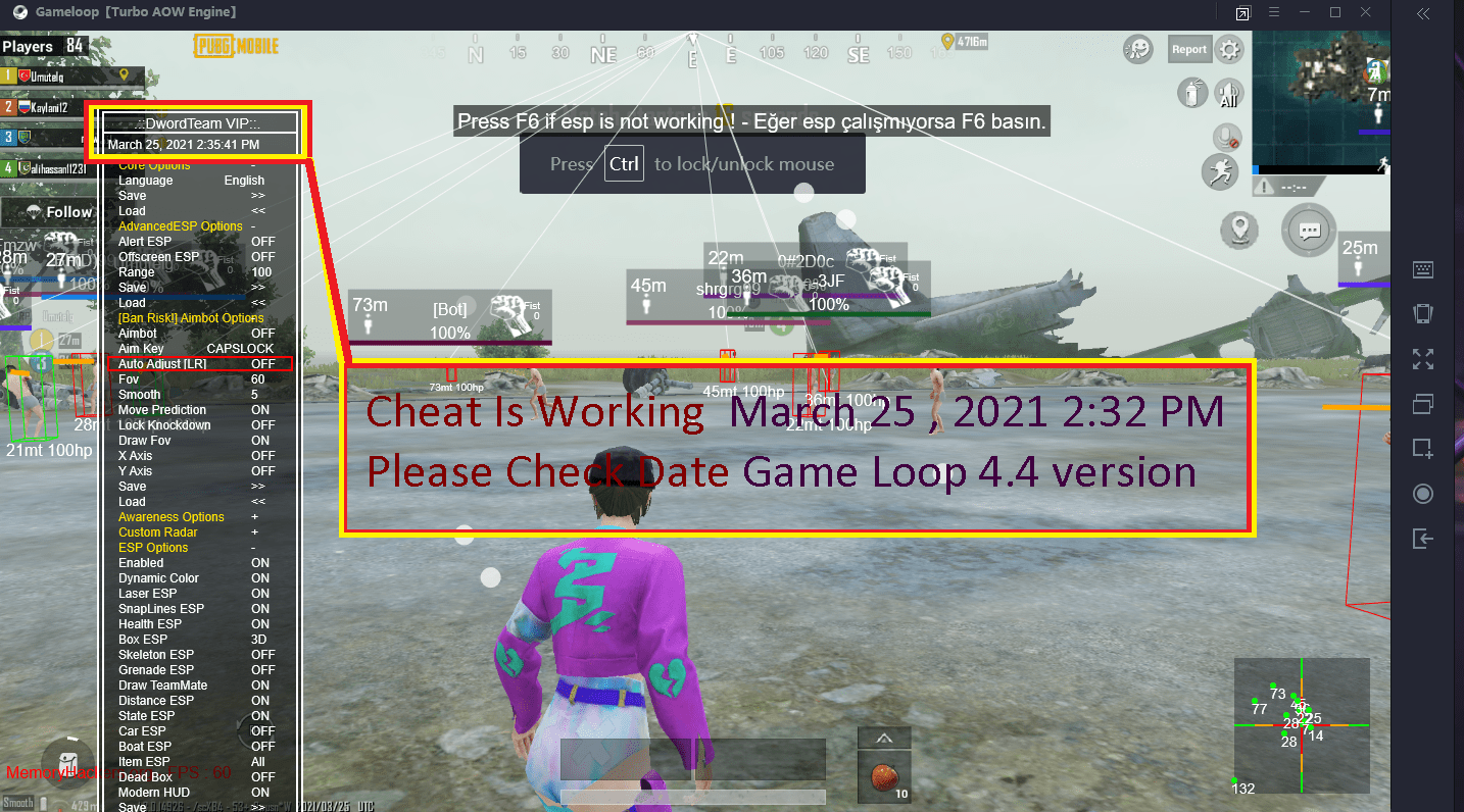 pubgm cheat working.PNG